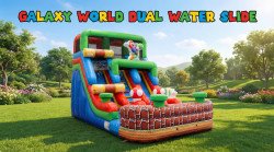 22ft Galaxy World Dual Lane Water Slide Wet/Dry