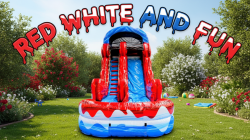 20ft Red White & Fun Water Slide