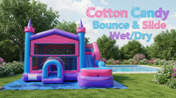 Cotton Candy Bounce & Slide Combo