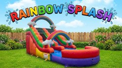 16ft Rainbow Splash Water Slide